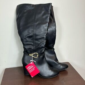 Dex Flex Comfort Fake leather heeled boots women size 7.5W